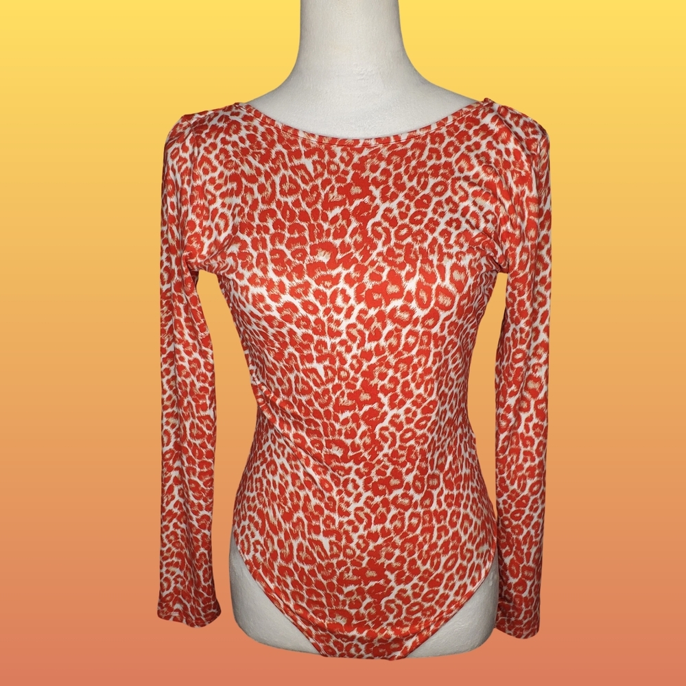 Day G Animal Print Deep Scoop Back Bodysuit